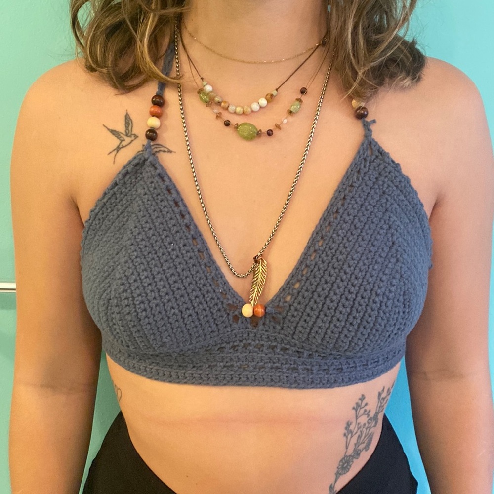 Handmade crochet halter top